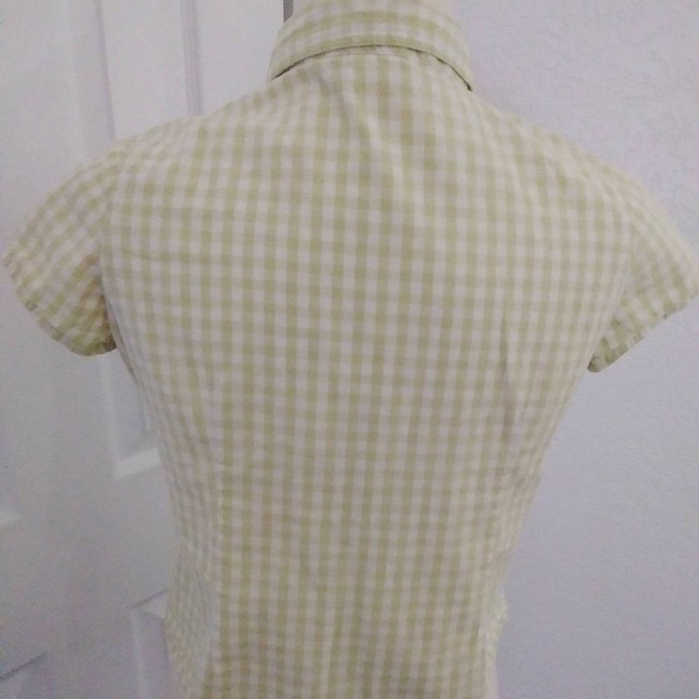 Cherokee Western Style Shirt Size Large Jr. Greenish Yellow Vintage - Picture 5 of 7